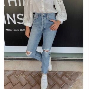 AGOLDE Riley High Rise Straight Crop jeans size 23
